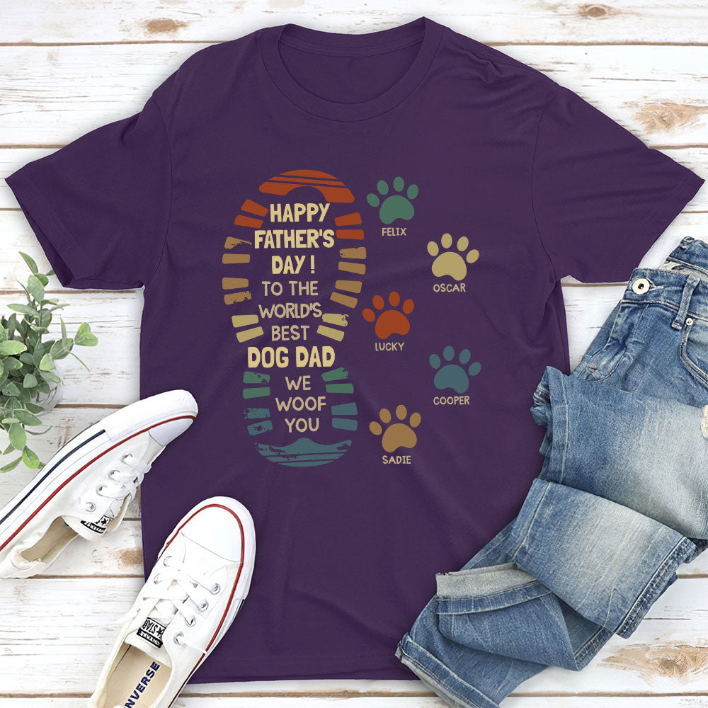 World Best Dog Dad - Personalized Custom Premium T-shirt