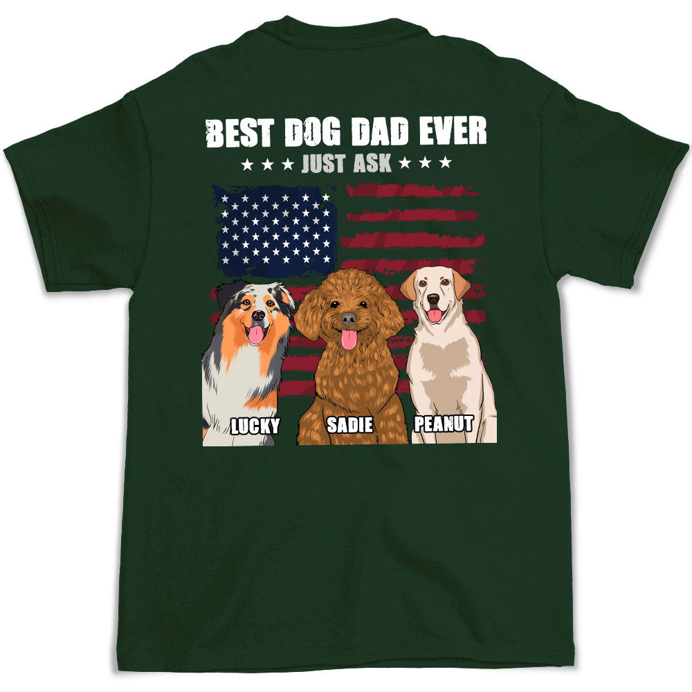 Best Dog Dad Ever - Personalized Custom Unisex T-shirt