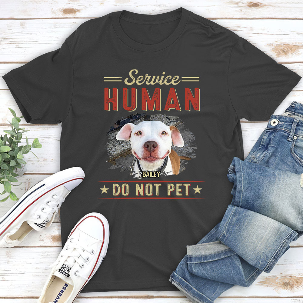 Dog Service Human Vintage - Personalized Custom Unisex T-shirt
