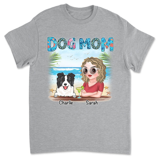 Dog Mom Summer - Personalized Custom Unisex T-shirt