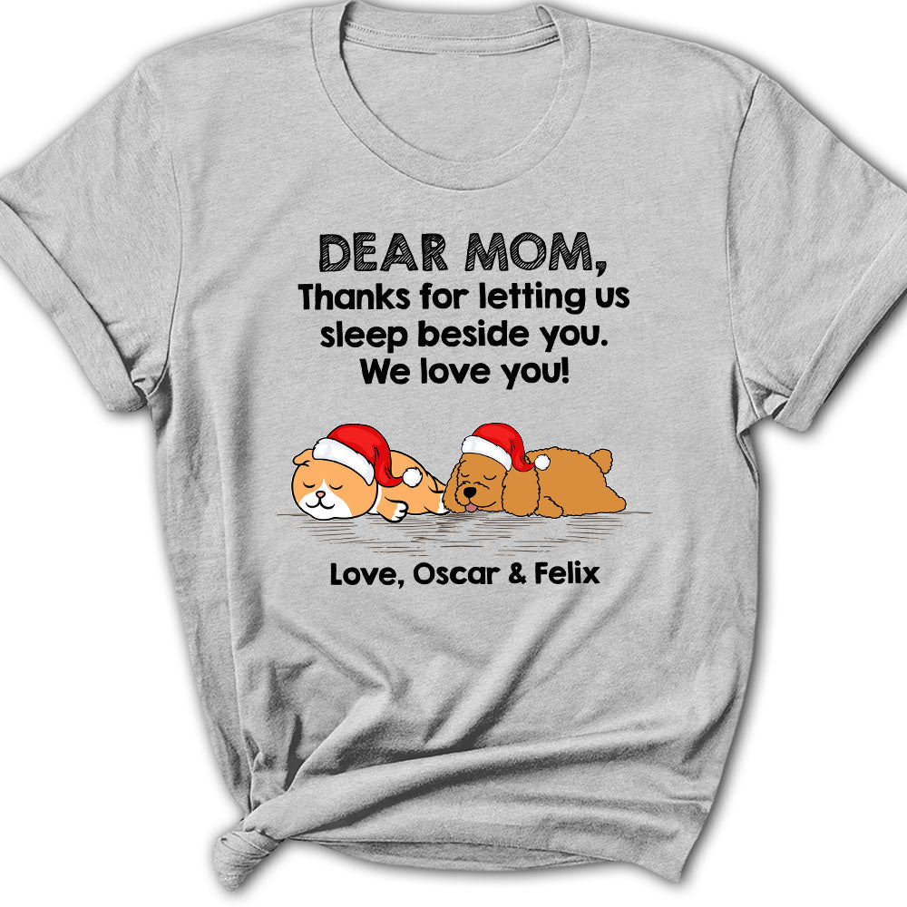 Sleep Beside Pet - Personalized Custom Women's T-shirt