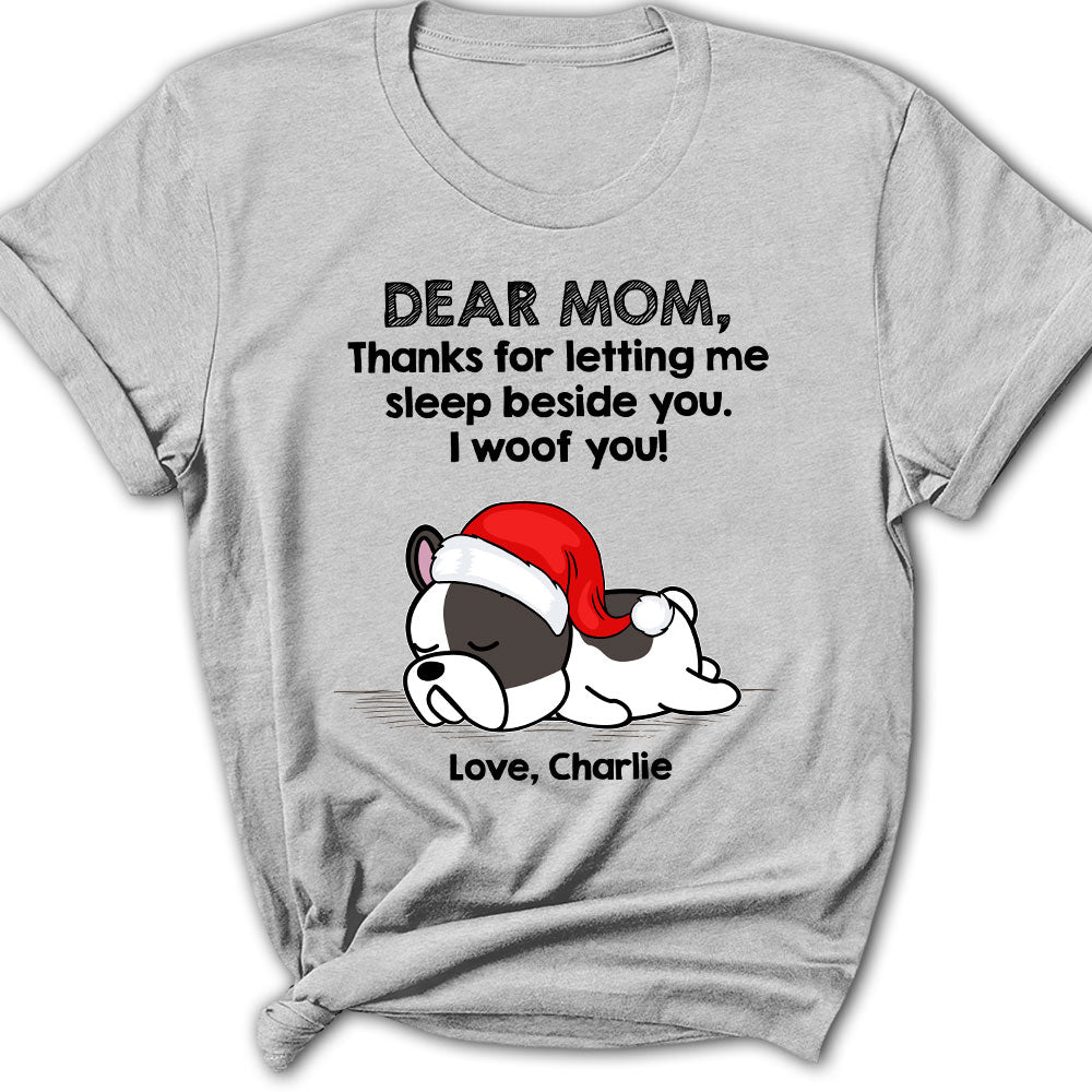 Sleep Beside Dog - Personalized Custom Women's T-shirt