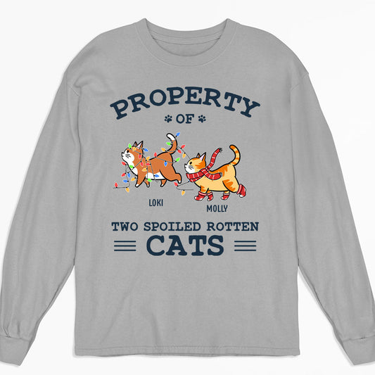 The Spoiled Rotten Cats - Personalized Custom Long Sleeve T-shirt