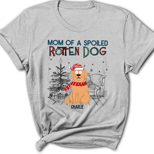 Dad Of A Spoiled Rotten Dog - Personalized Custom Women's T-shirt