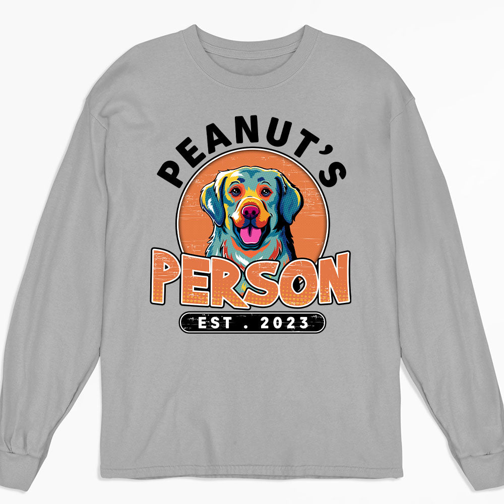 Pop Art Dog Person - Personalized Custom Long Sleeve T-shirt