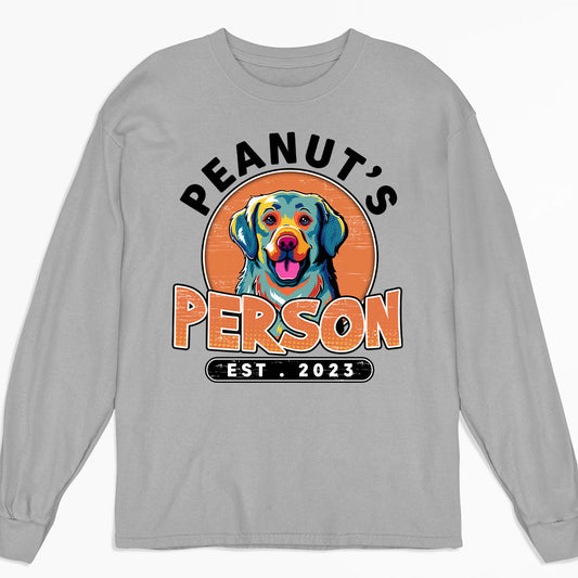 Pop Art Dog Person - Personalized Custom Long Sleeve T-shirt