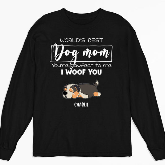 Pawfect Mom Dad - Personalized Custom Long Sleeve T-shirt