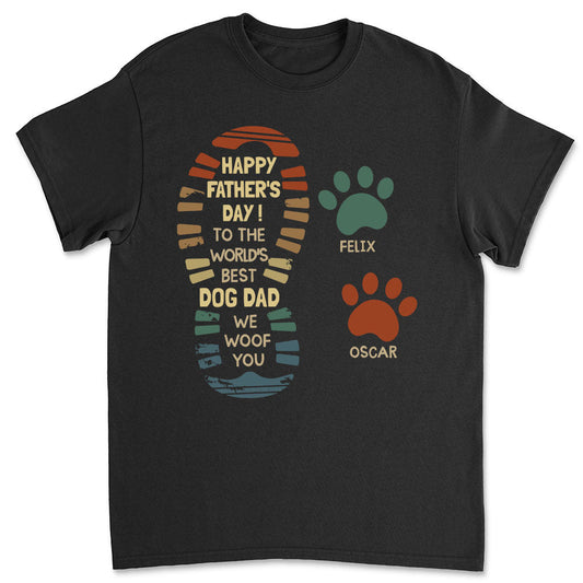 World Best Dog Dad - Personalized Custom Premium T-shirt