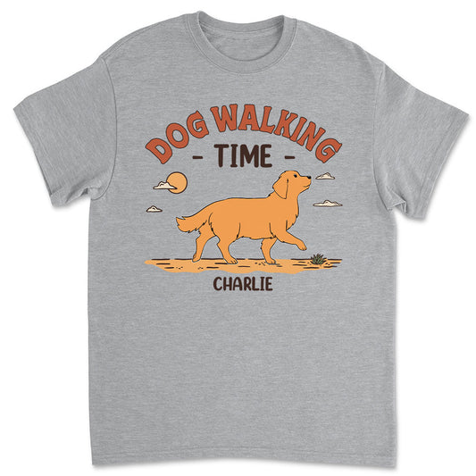 Dog Walking Time - Personalized Custom Unisex T-shirt