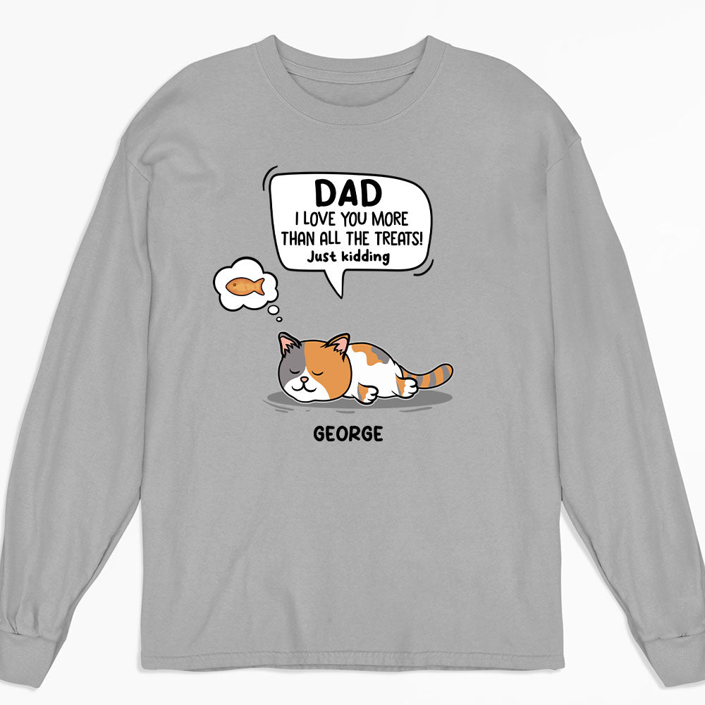 Cat Just Kidding - Personalized Custom Long Sleeve T-shirt