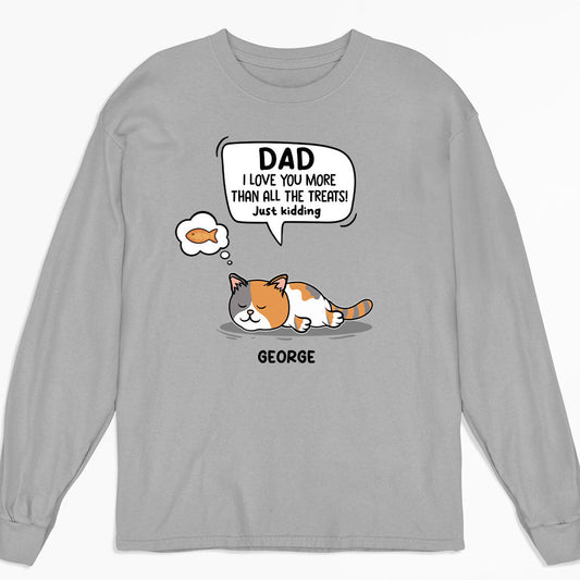 Cat Just Kidding - Personalized Custom Long Sleeve T-shirt