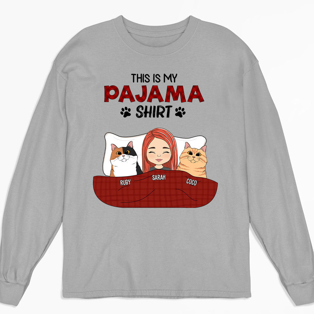 Pet Pajama Shirt - Personalized Custom Long Sleeve T-shirt