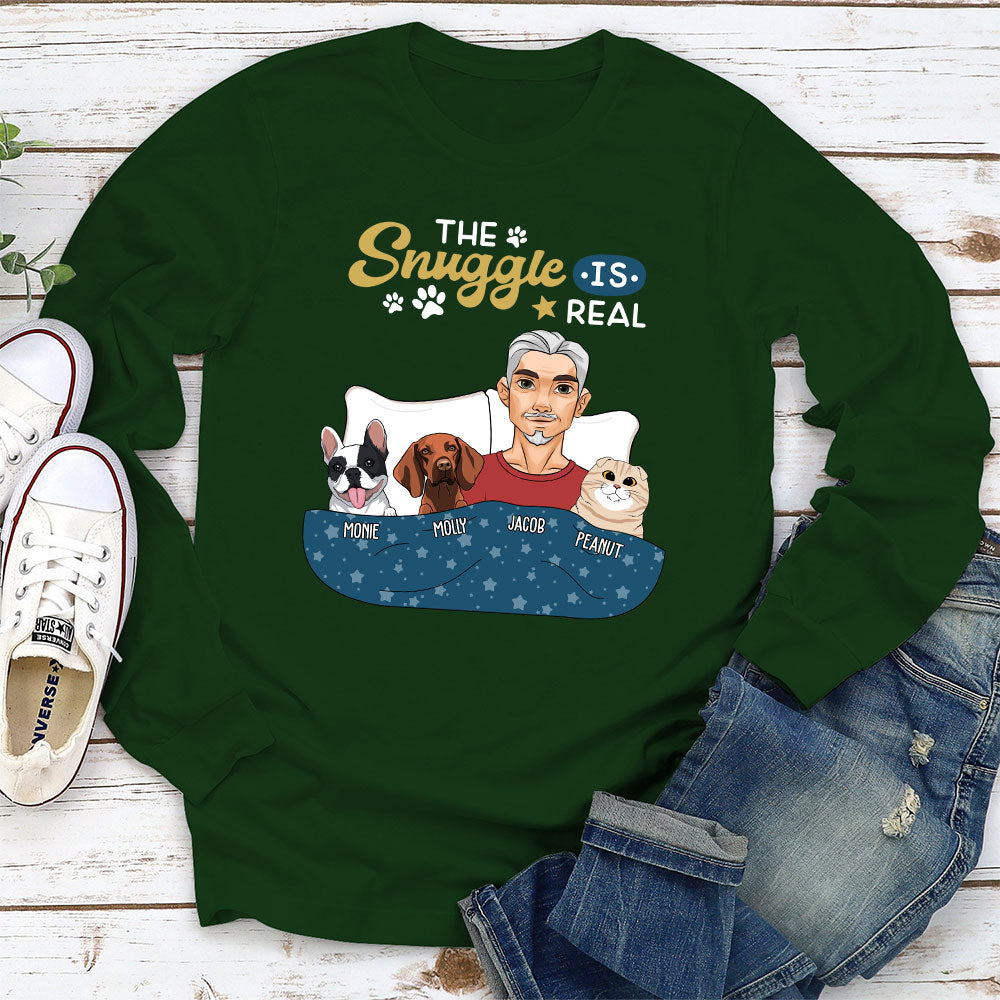 The Snuggle Real - Personalized Custom Long Sleeve T-shirt