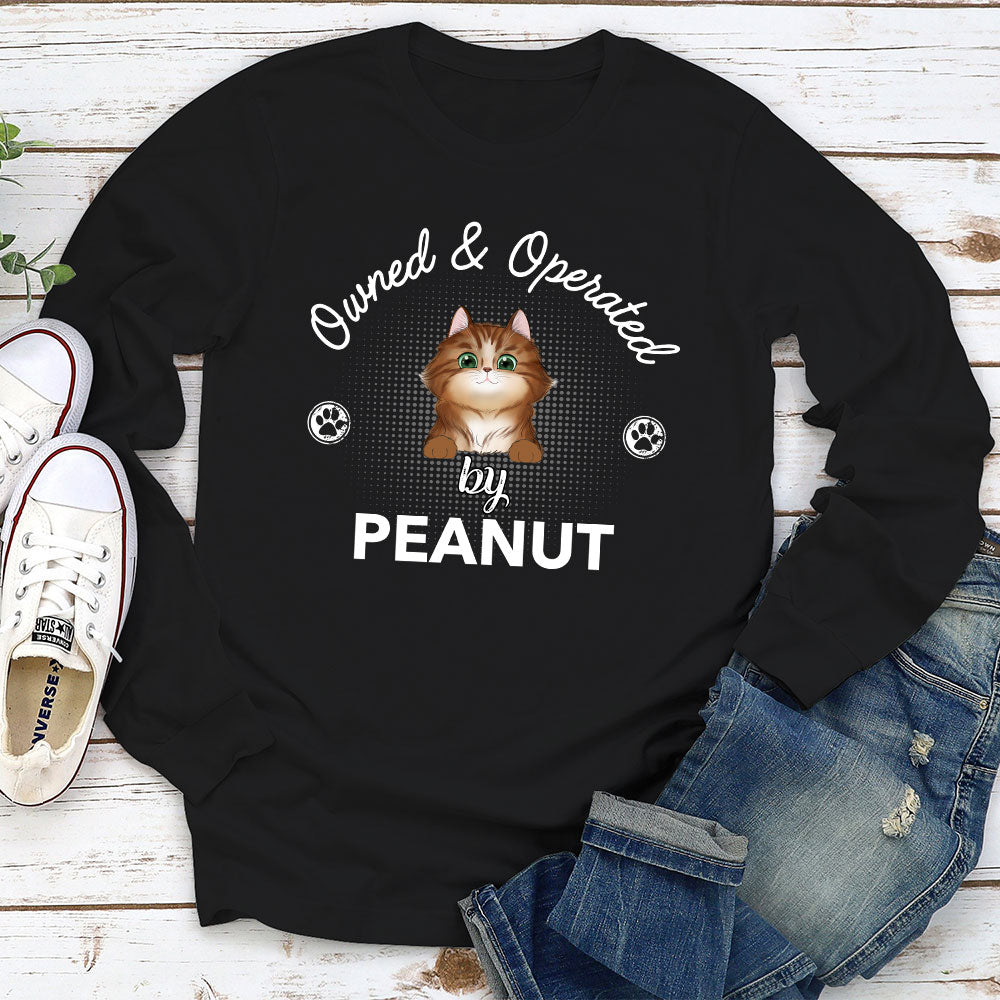 Operated By Pet - Personalized Custom Long Sleeve T-shirt