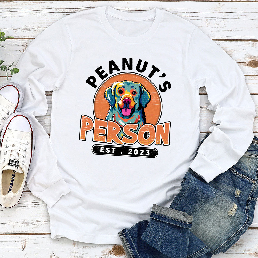 Pop Art Dog Person - Personalized Custom Long Sleeve T-shirt