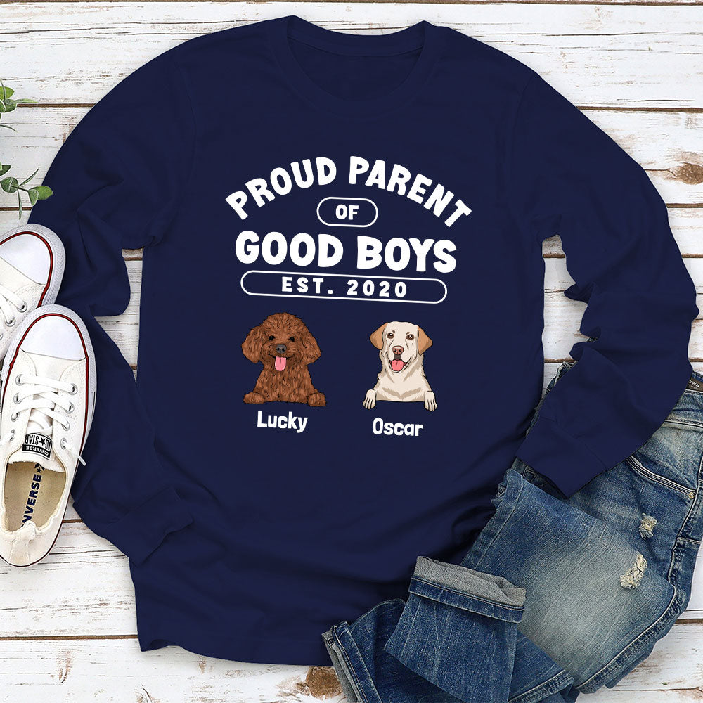 Proud Parent - Personalized Custom Long Sleeve T-shirt