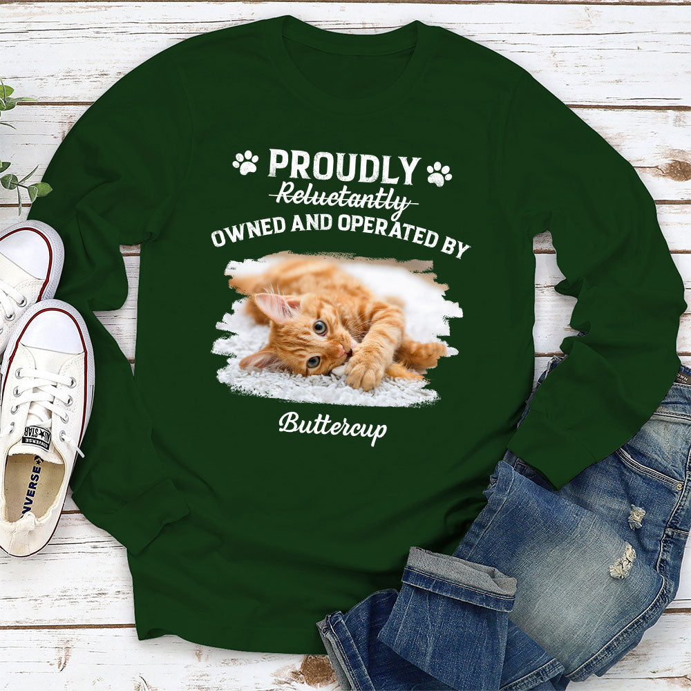 Proudly Operated By - Personalized Custom Long Sleeve T-shirt