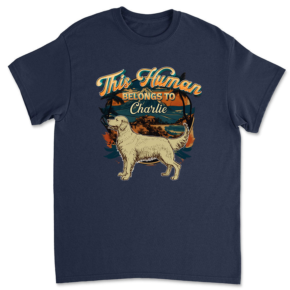 Belongs To Dog Vintage - Personalized Custom Premium T-shirt