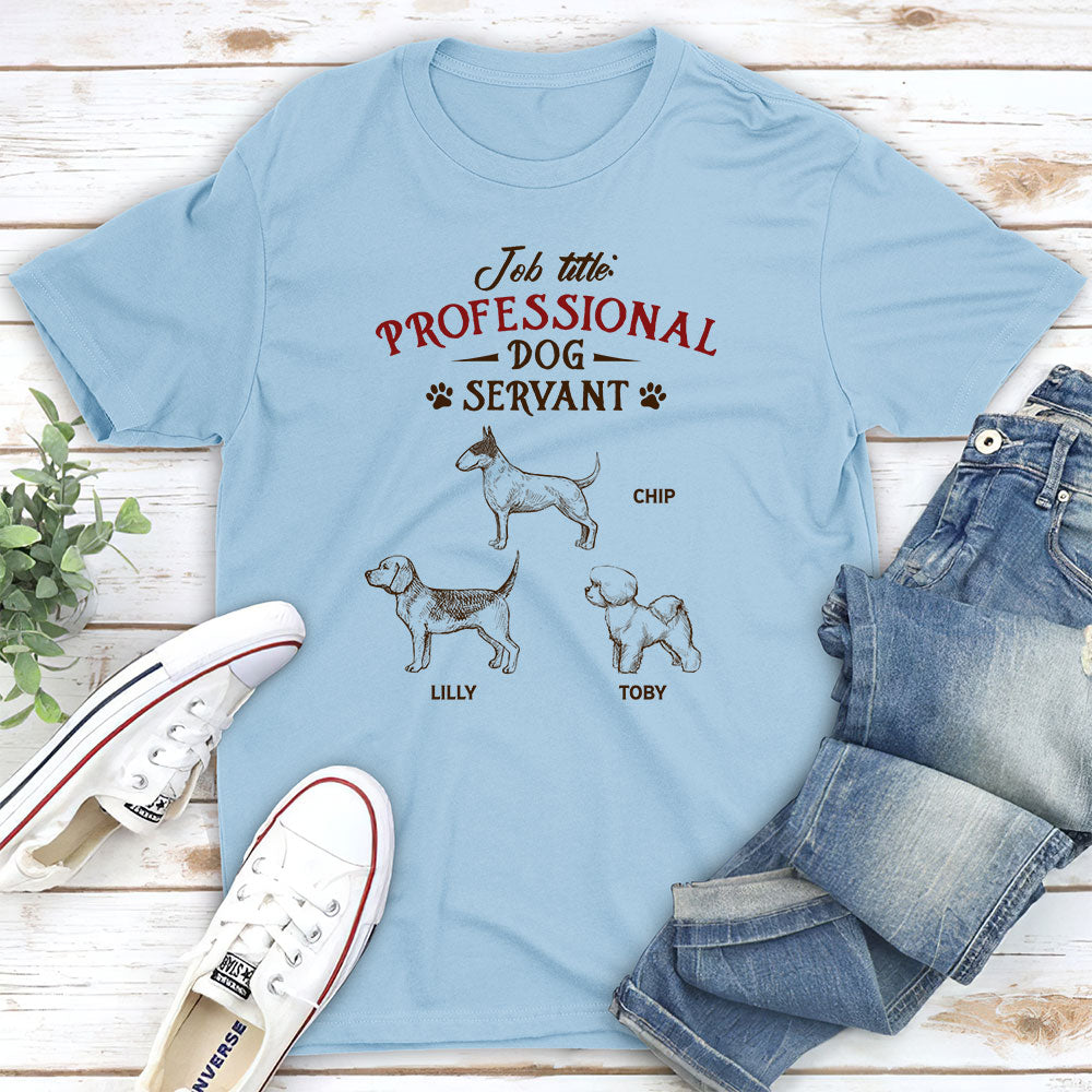 Professional Dog Servant Vintage - Personalized Custom Unisex T-shirt