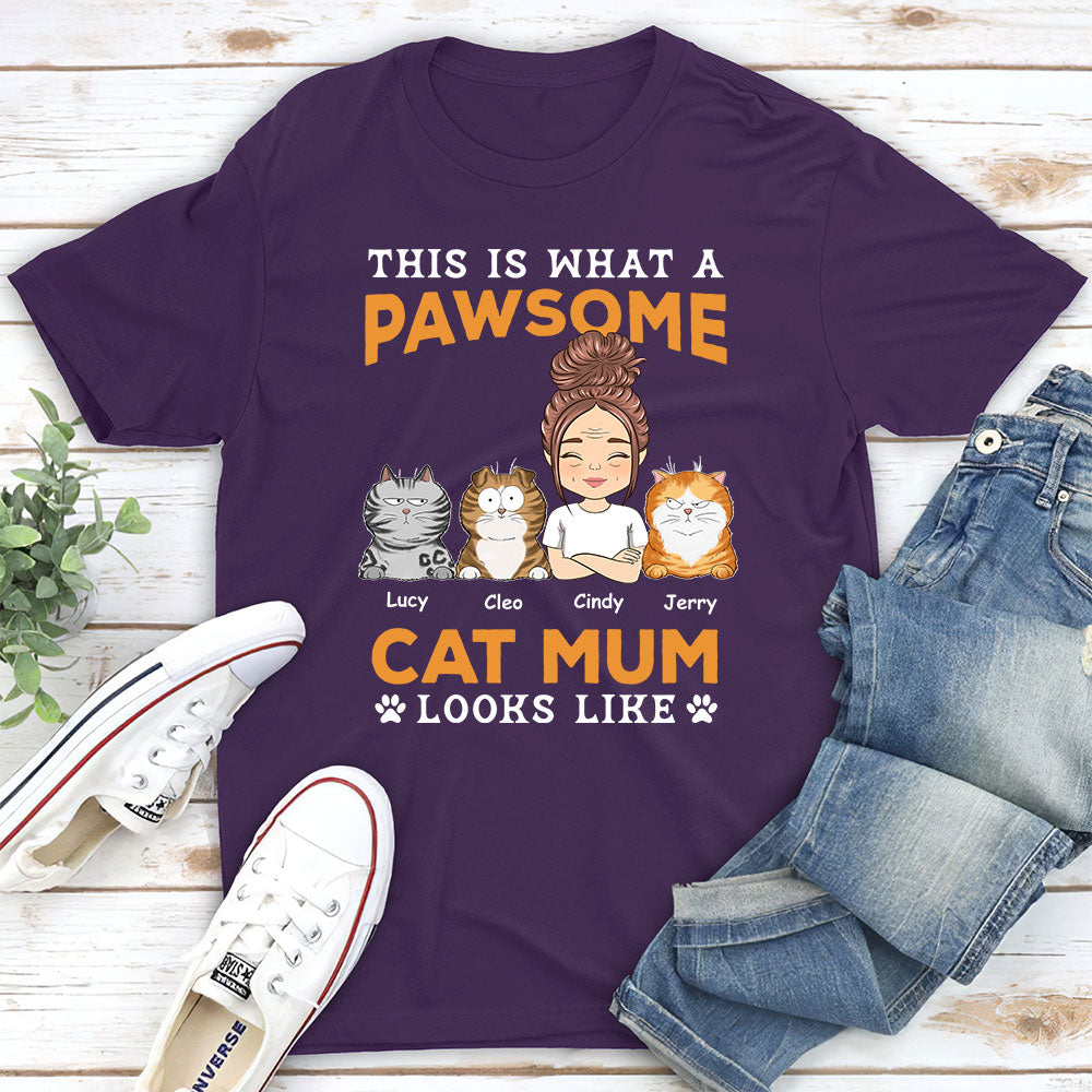 Pawsome Dad Looks Like - Personalized Custom Unisex T-shirt