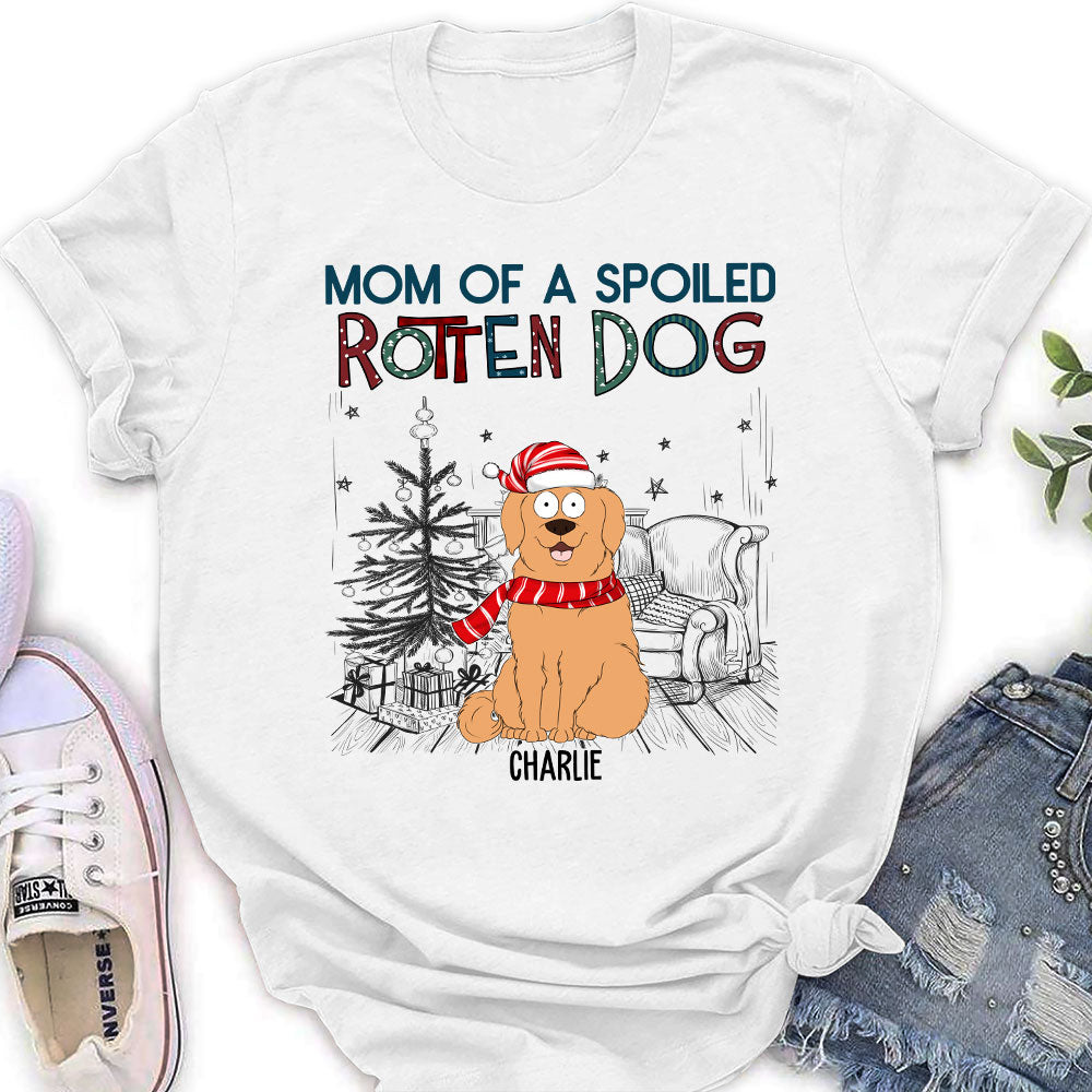 Dad Of A Spoiled Rotten Dog - Personalized Custom Women's T-shirt