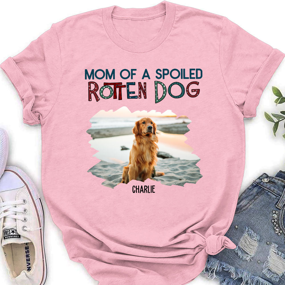 Dad Of A Spoiled Rotten Dog - Personalized Custom Women's T-shirt