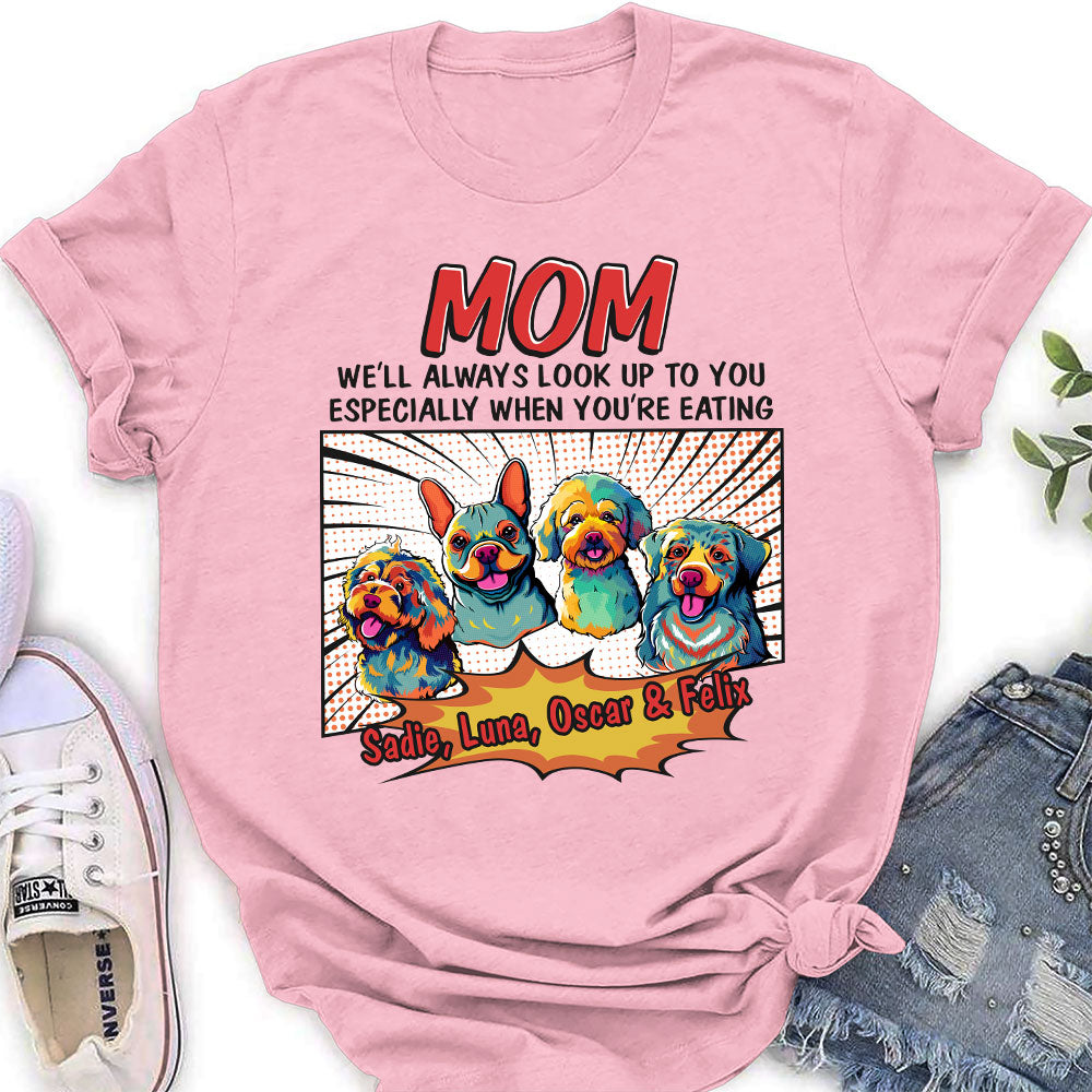 Pop Art Eating Pet - Personalized Custom Women's T-shirt