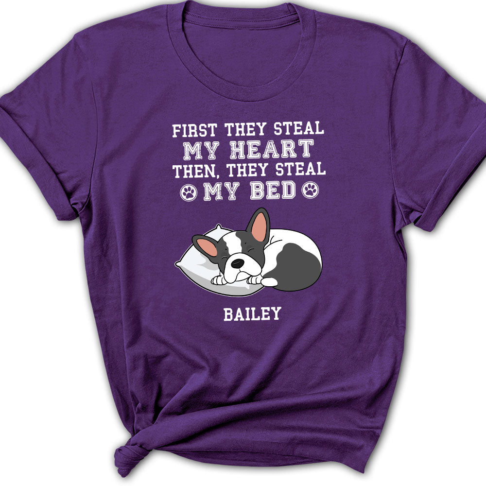 Steal My Heart First - Personalized Custom Women's T-shirt
