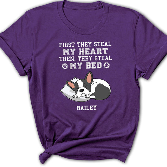 Steal My Heart First - Personalized Custom Women's T-shirt