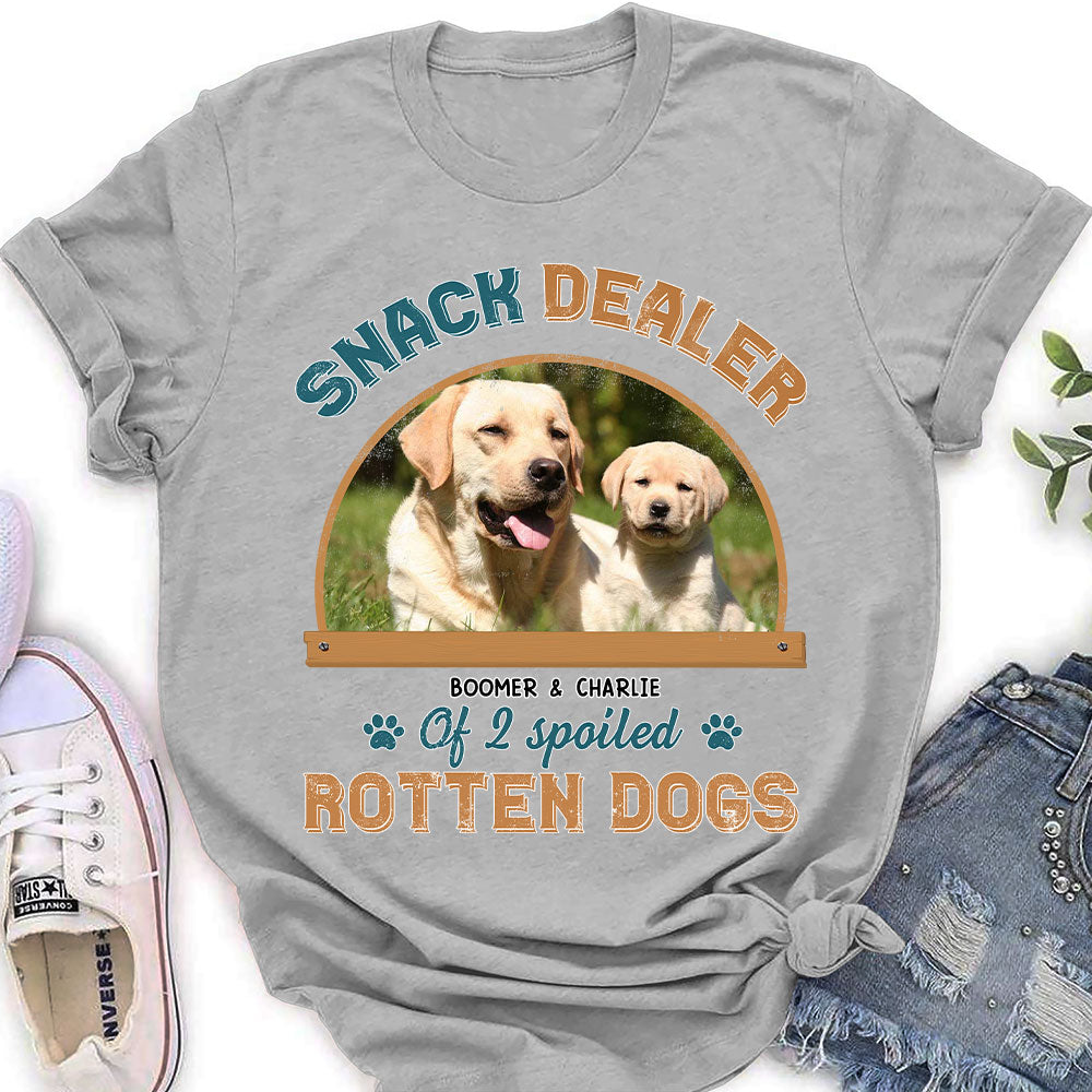 Snack Dealer Of Dog Photo  - Personalized Custom Women's T-shirt