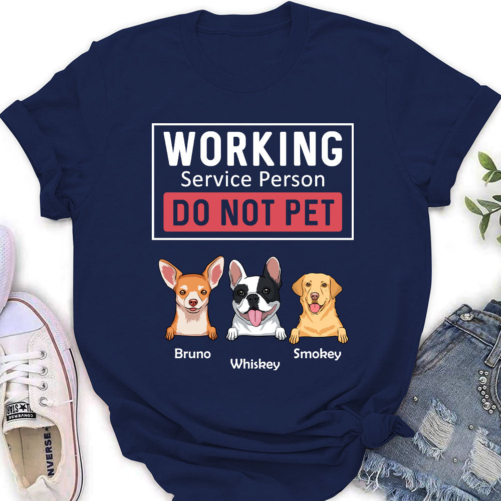 Dogs Working Service Human - Personalized Custom Women's T-shirt