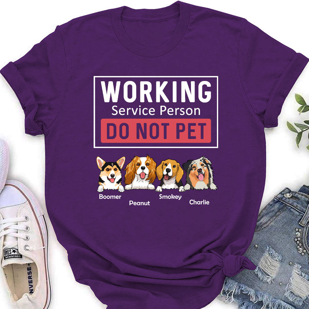 Dogs Working Service Human - Personalized Custom Women's T-shirt