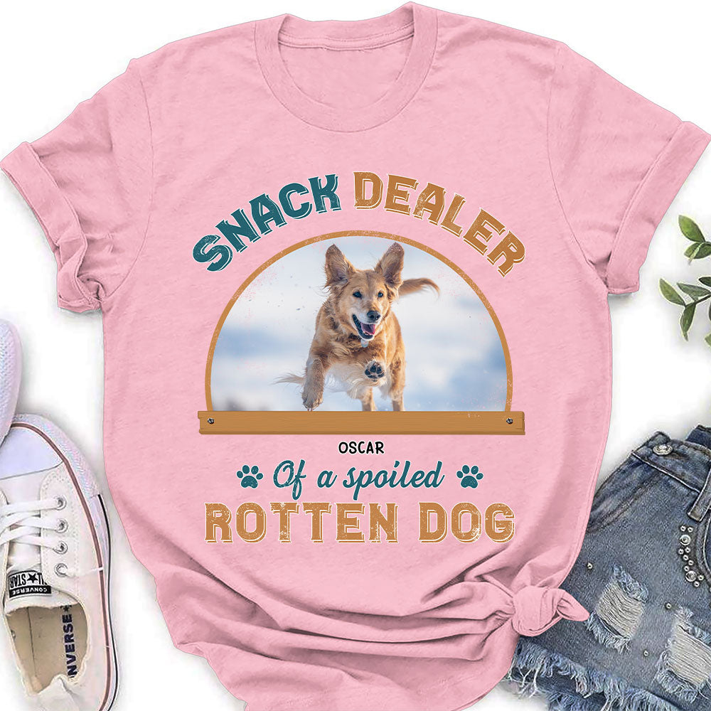 Snack Dealer Of Dog Photo  - Personalized Custom Women's T-shirt