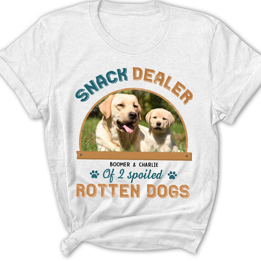 Snack Dealer Of Dog Photo  - Personalized Custom Women's T-shirt