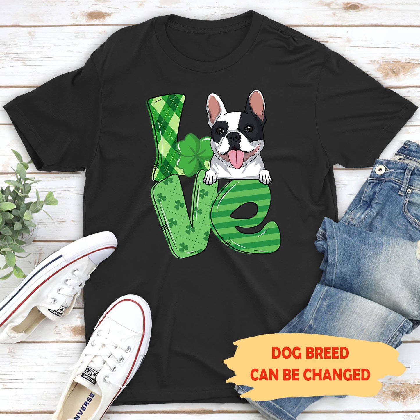Love St Patrick - Personalized Custom Unisex T-shirt - Gifts For Dog Lovers