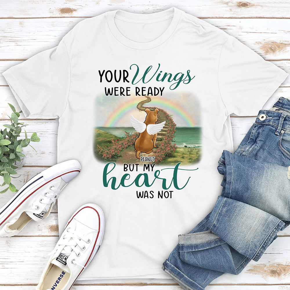 Your Wings Were Ready Rainbow - Personalized Custom Unisex T-shirt