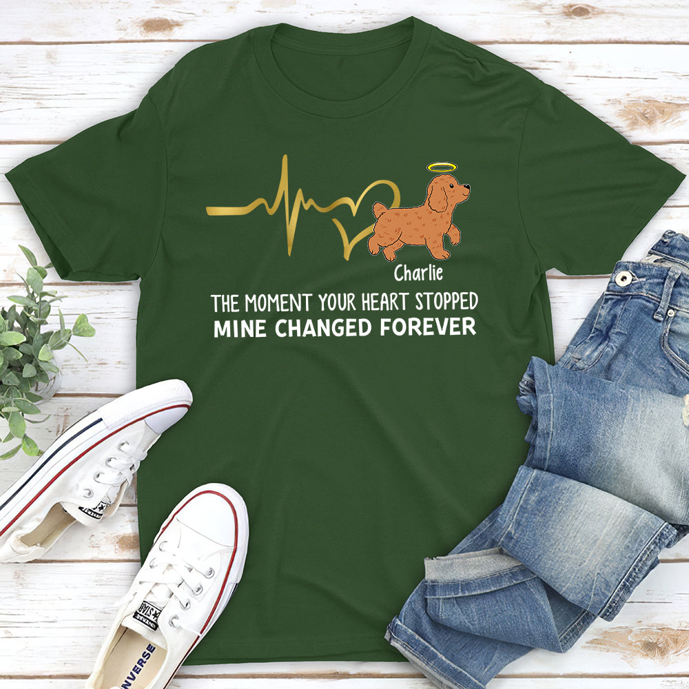 Your Heart Stopped Mine Changed - Personalized Custom Unisex T-shirt
