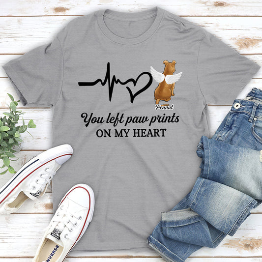 Left Paw Prints - Personalized Custom Unisex T-shirt