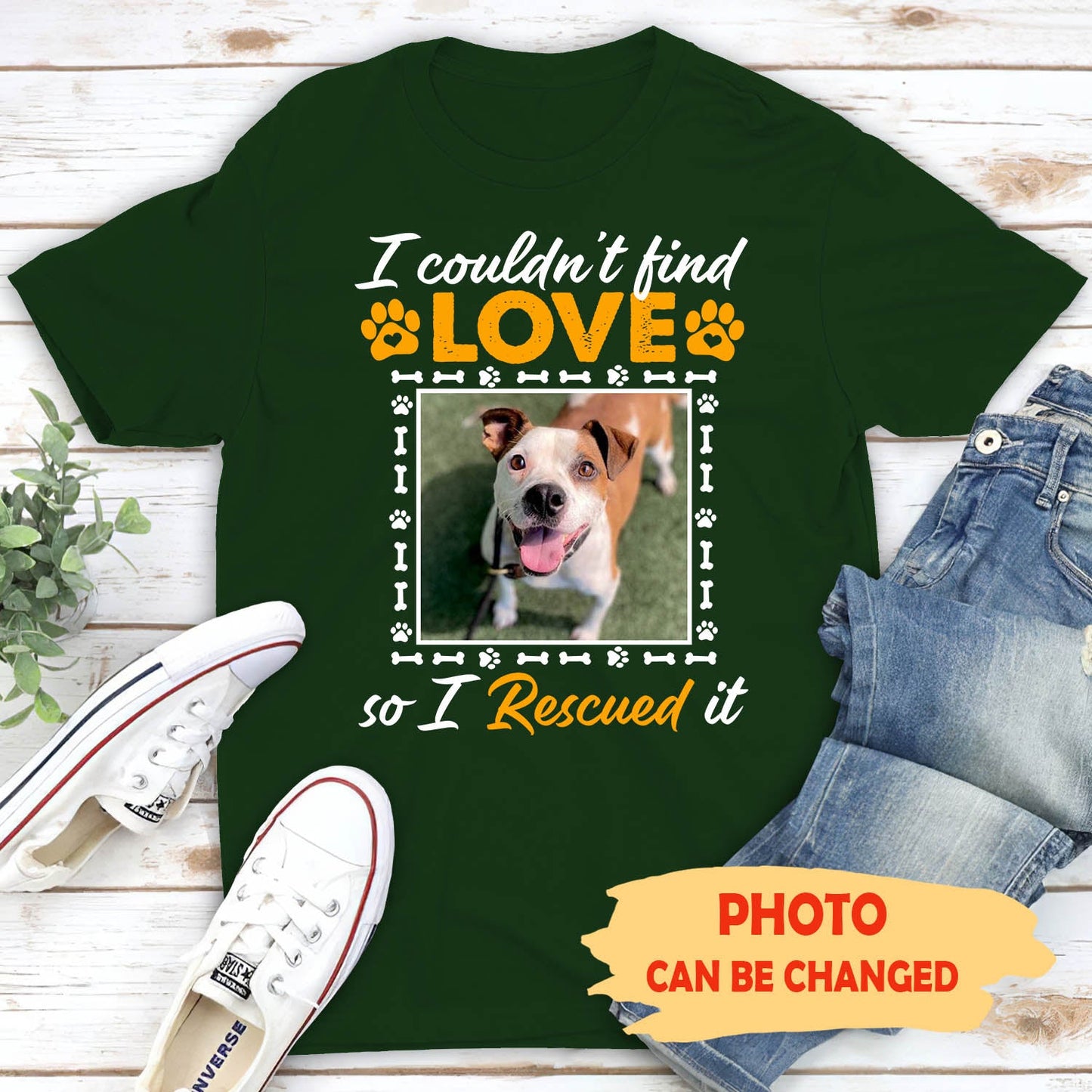 Rescue Love - Personalized Custom Photo Unisex T-shirt