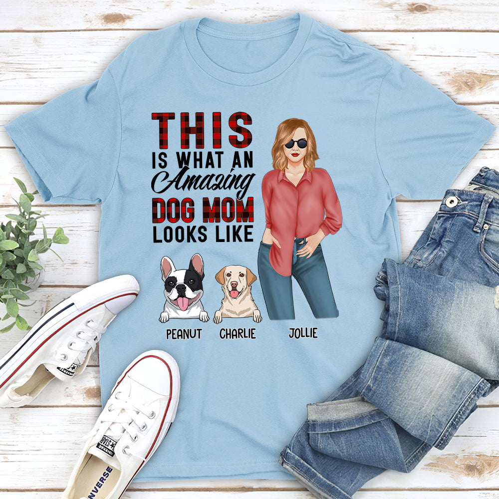 Amazing Dog Mom - Personalized Custom Unisex T-shirt