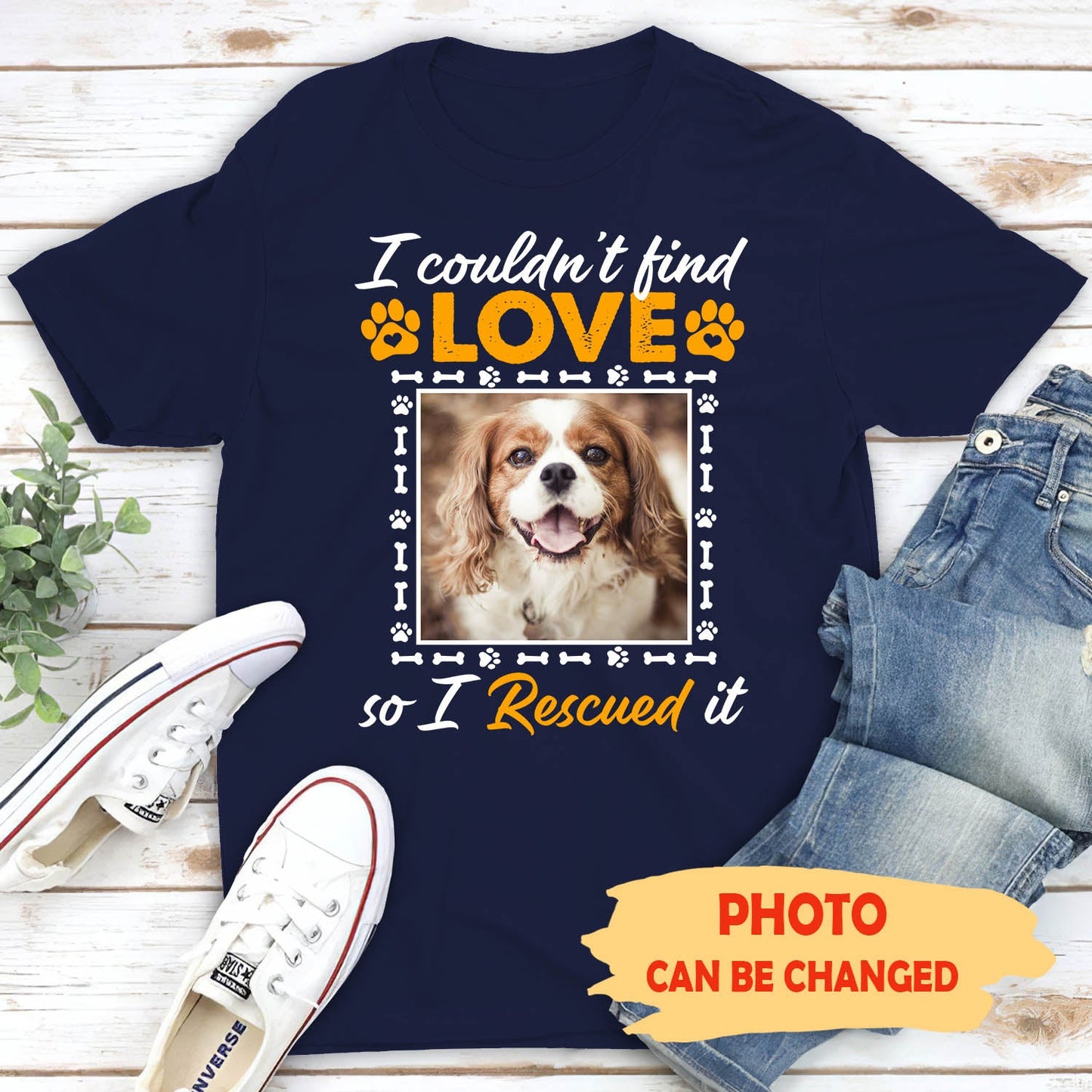 Rescue Love - Personalized Custom Photo Unisex T-shirt