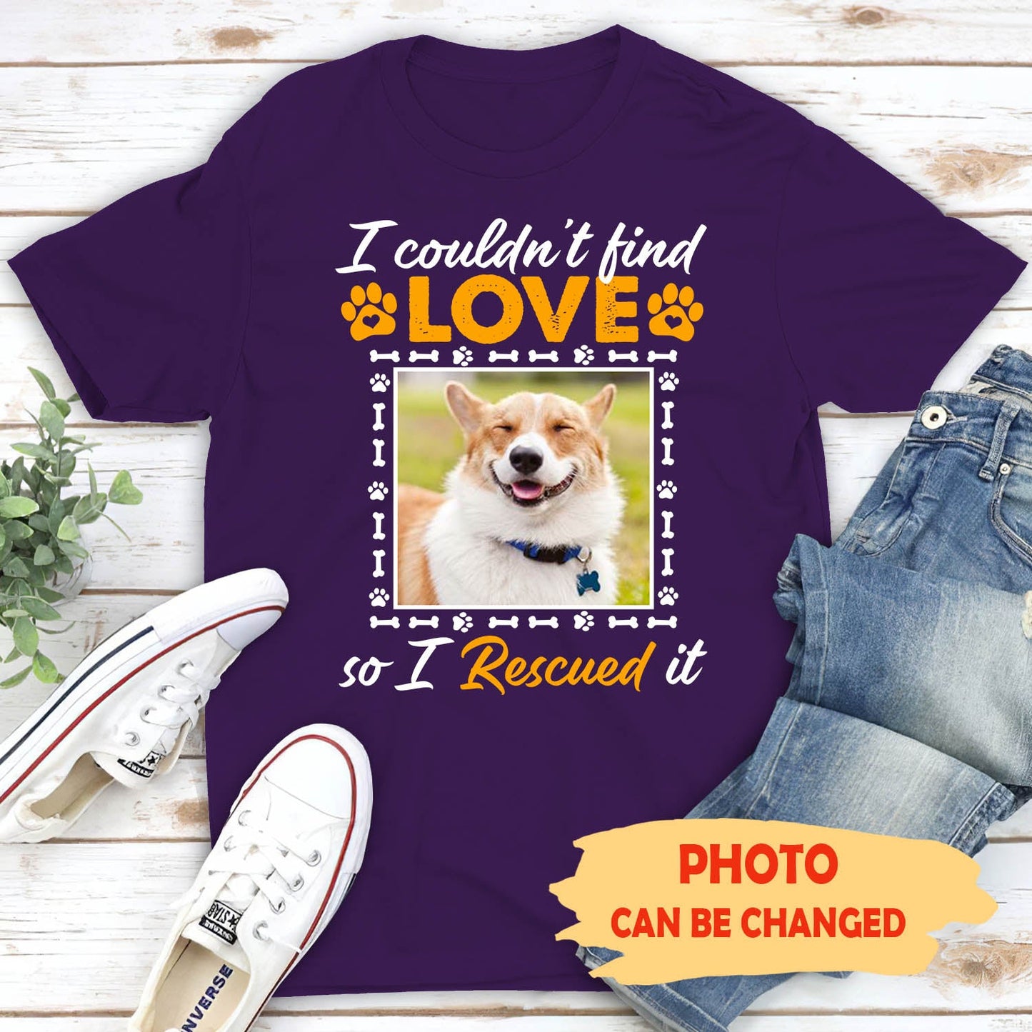 Rescue Love - Personalized Custom Photo Unisex T-shirt