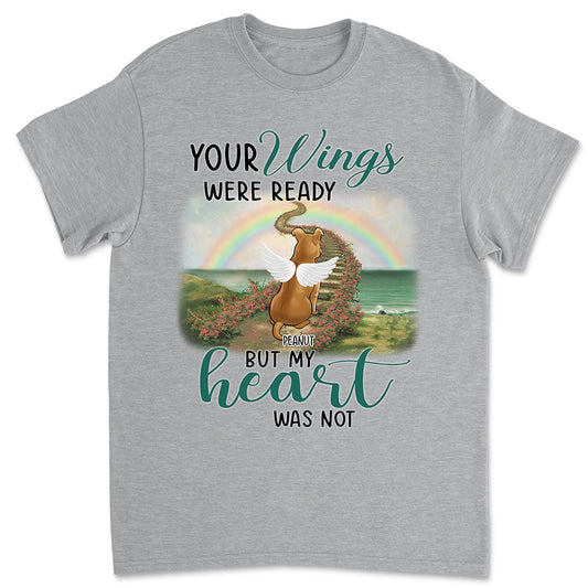 Your Wings Were Ready Rainbow - Personalized Custom Unisex T-shirt