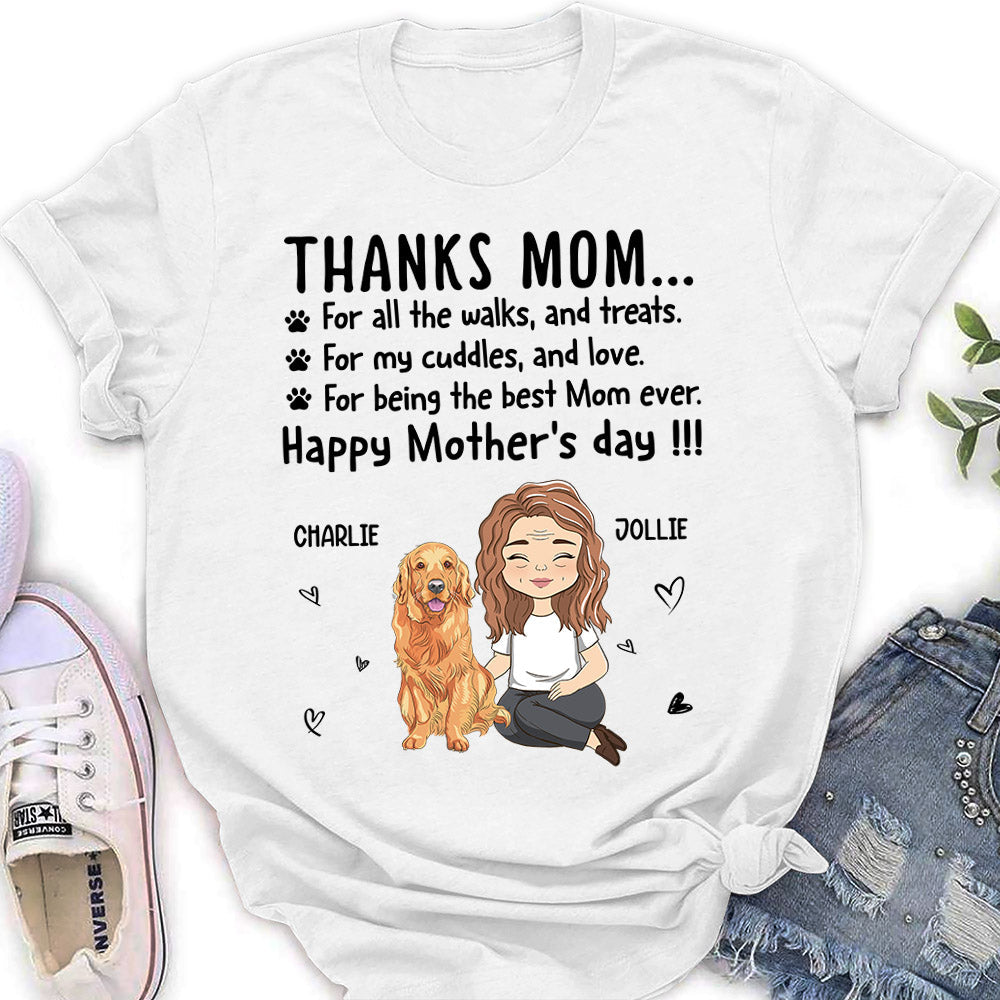 Thanks Mom - Personalized Custom Women's T-shirt