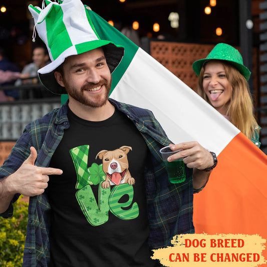 Love St. Patrick - Personalized Custom Premium T-shirt - Gifts For Dog Lovers