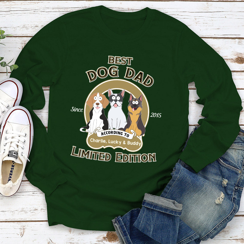 Limited Edition Dad Mom - Personalized Custom Long Sleeve T-shirt