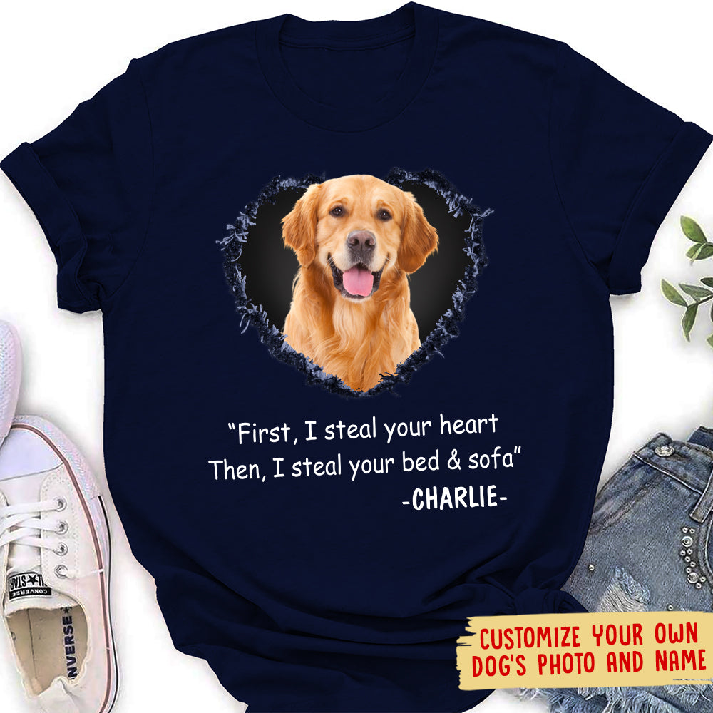 Steal Your Heart - Personalized Custom Photo Women's T-shirt