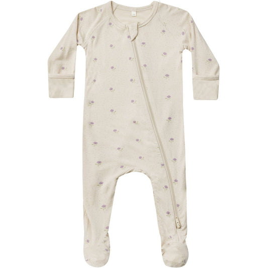 Quincy Mae Bamboo Zip Footie | Sweet Pea