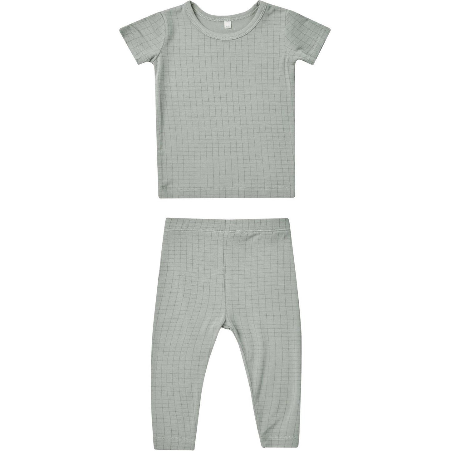 Quincy Mae Bamboo Short Sleeve Pajama Set | Grid