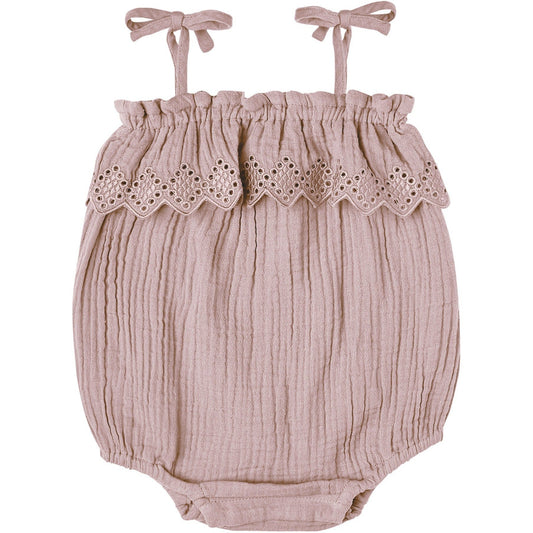 Rylee + Cru Ruffle Romper | Mauve